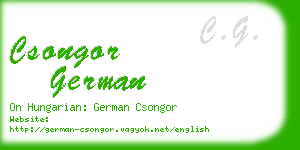 csongor german business card